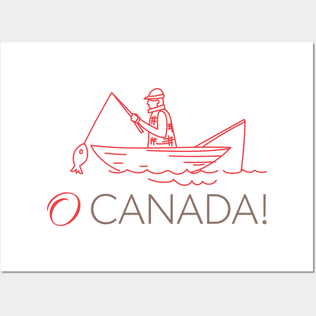 Oh Canada - Fishing Wall Art by SWON Design